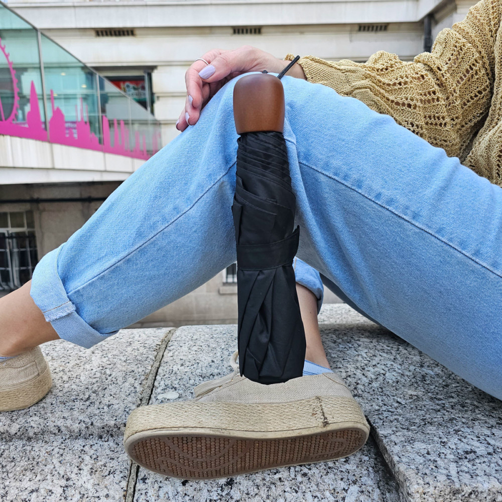 Зонт унисекс Fulton Stowaway Deluxe-1 - L449 - Black (Черный)