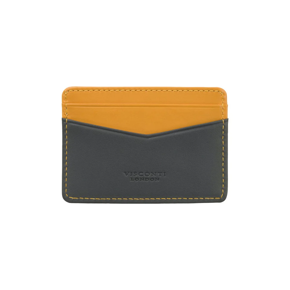 Кожаный картхолдер Visconti VSL40 Axe (Grey Mustard) 