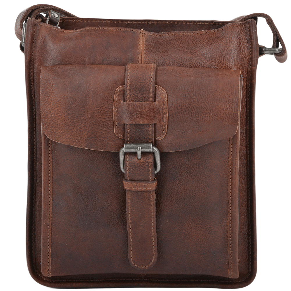 Мужская кожаная сумка Ashwood 4551 VT Tan (Рыжий)