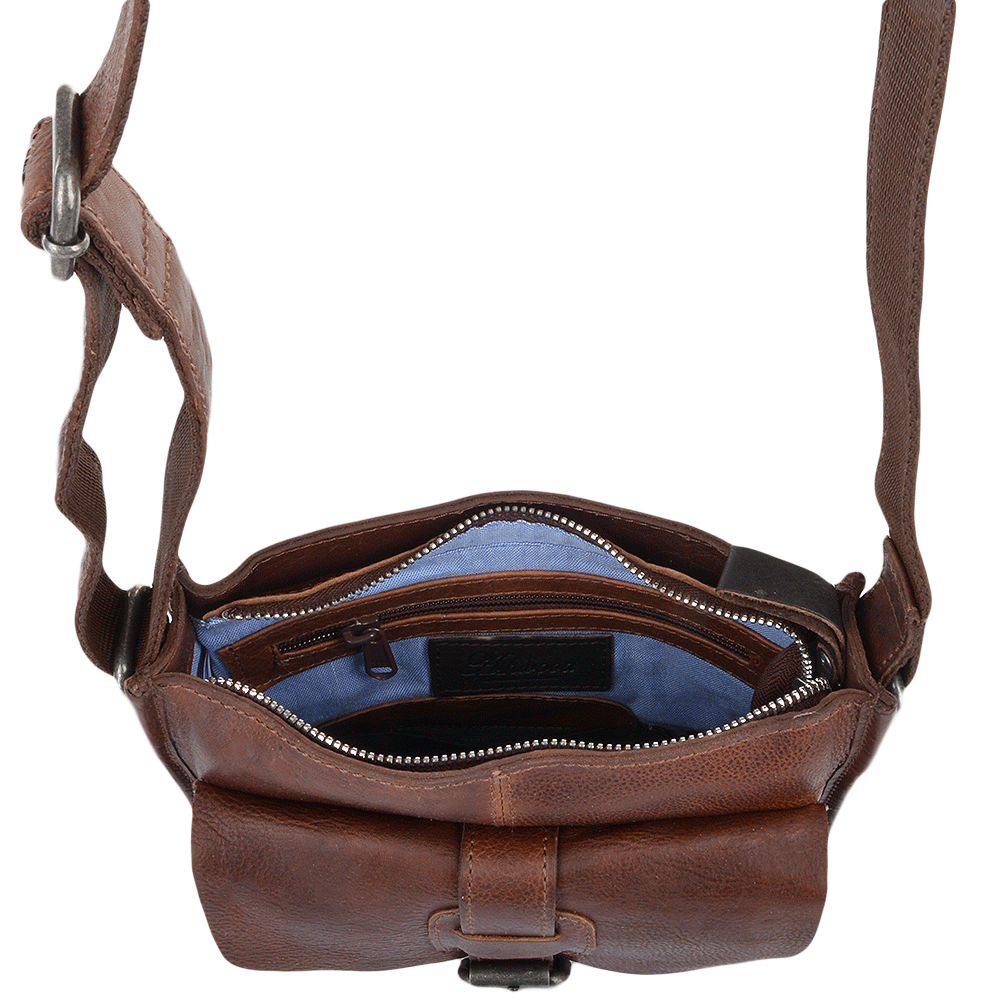 Мужская кожаная сумка Ashwood 4551 VT Tan (Рыжий)