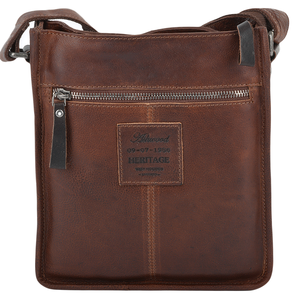 Мужская кожаная сумка Ashwood 4551 VT Tan (Рыжий)