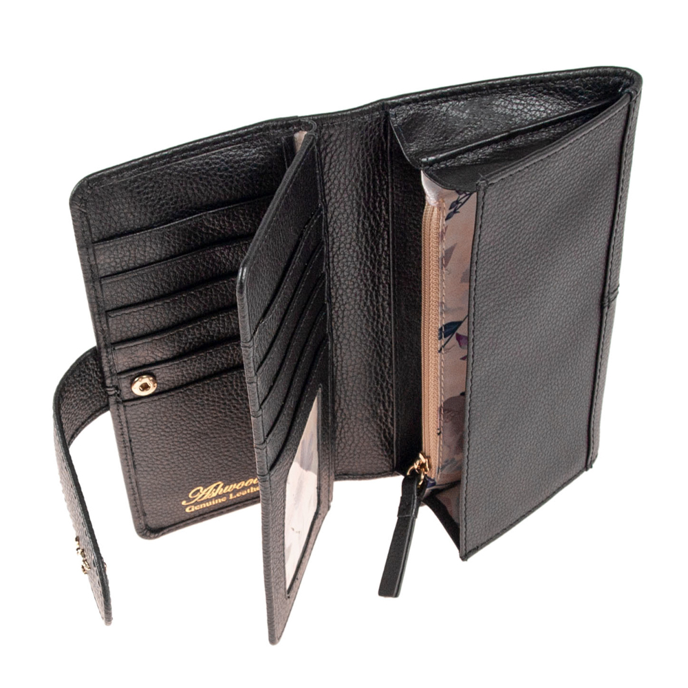 Кошелек женский Ashwood J53 BLACK (Черный)