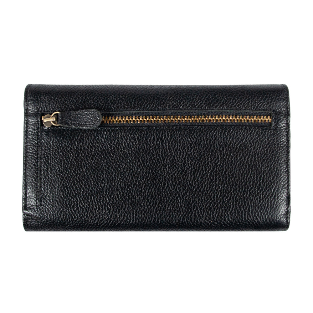 Шкіряний жіночий гаманець Ashwood M05 BLACK (Чорний)