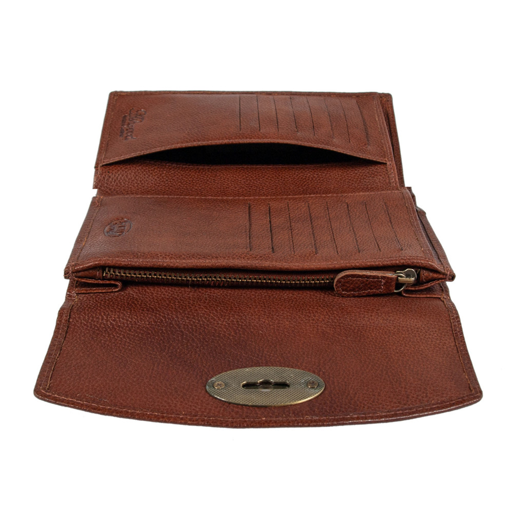 Жіночий шкіряний гаманець Ashwood M05 COGNAC (Конячний)
