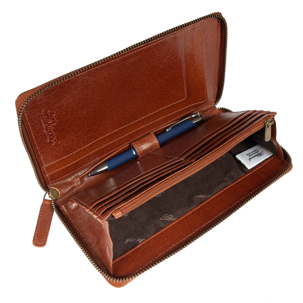 Портмоне дорожное Ashwood TW01 Chestnut (Каштановый)