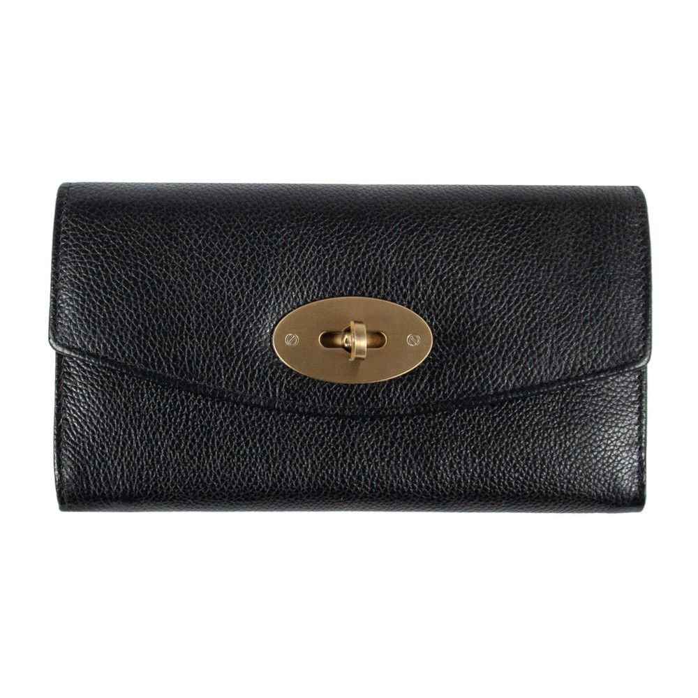 Шкіряний жіночий гаманець Ashwood M05 BLACK (Чорний)