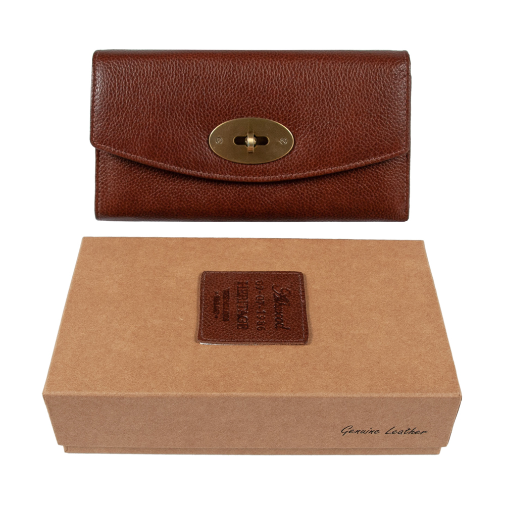 Жіночий шкіряний гаманець Ashwood M05 COGNAC (Конячний)
