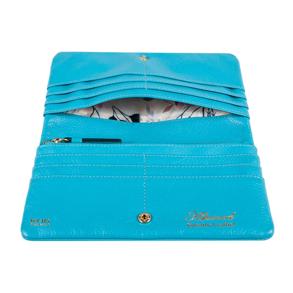 Кошелек женский Ashwood J56 BLUE ATOLL (Синий)