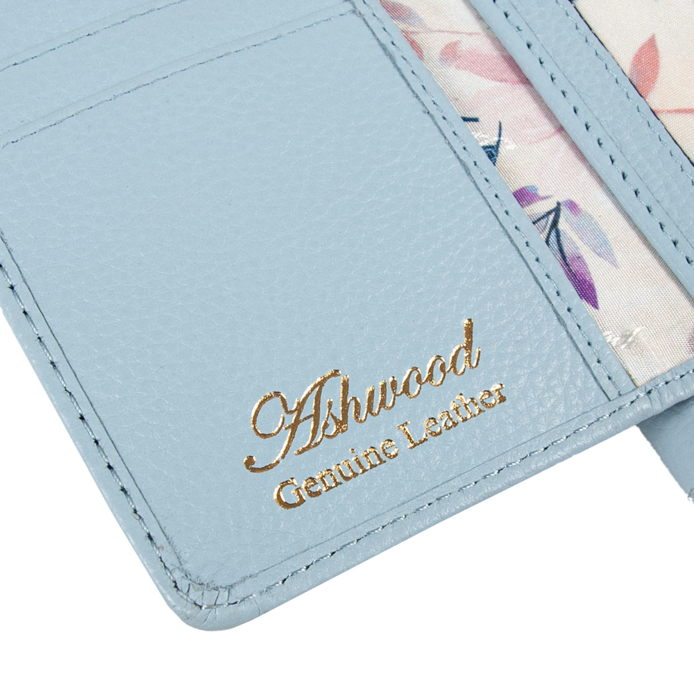 Женский кожаный кошелек Ashwood J54 WINTER SKY (Зимнее небо)
