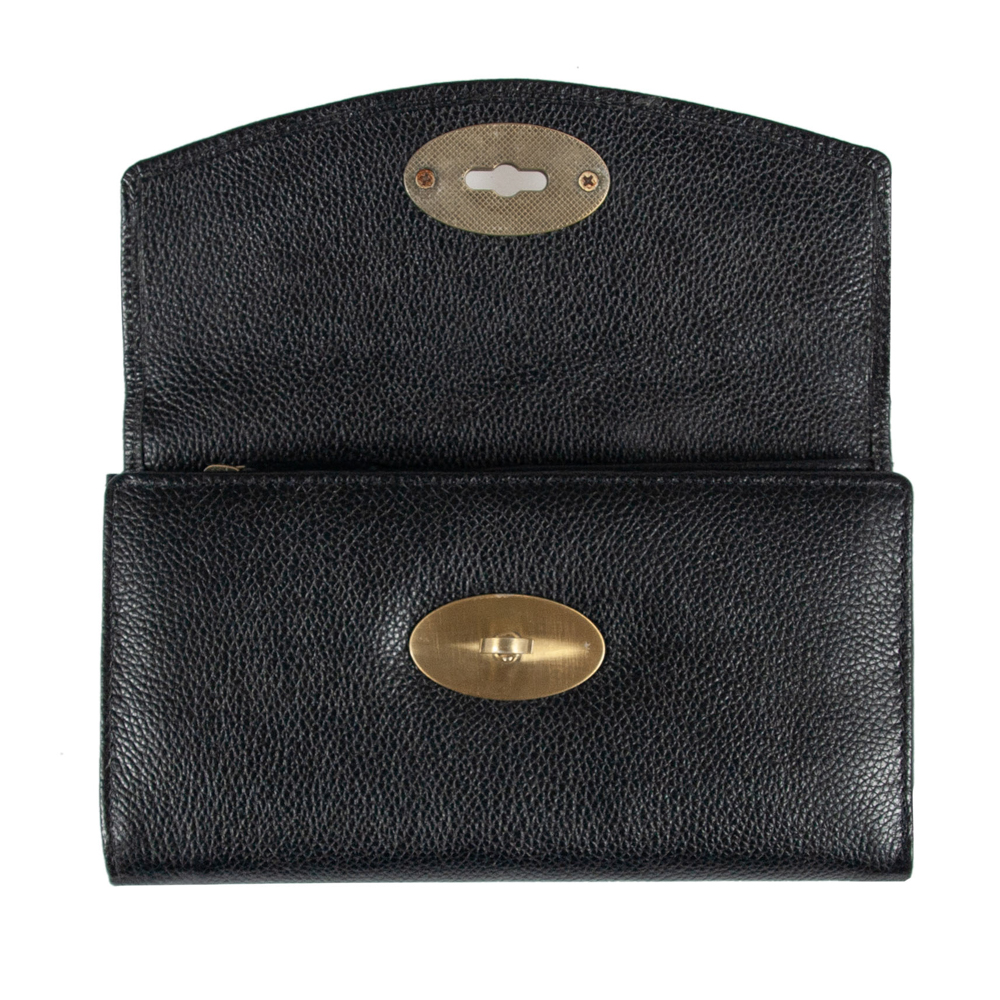 Шкіряний жіночий гаманець Ashwood M05 BLACK (Чорний)