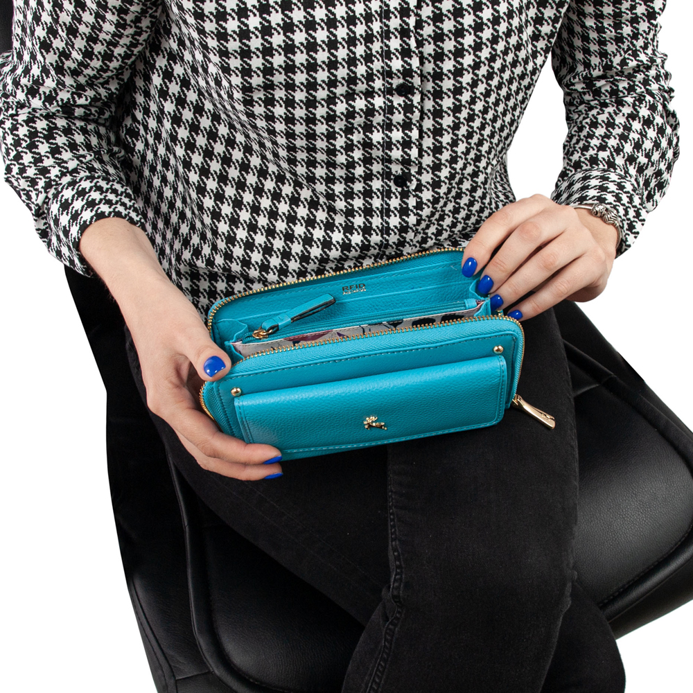 Кошелек женский Ashwood J54 BLUE ATOLL (Синий)