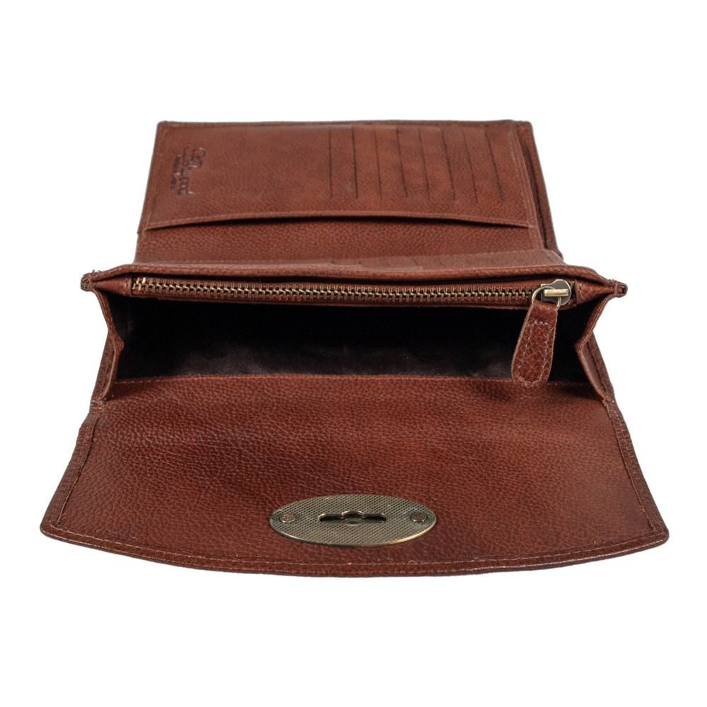 Жіночий шкіряний гаманець Ashwood M05 COGNAC (Конячний)