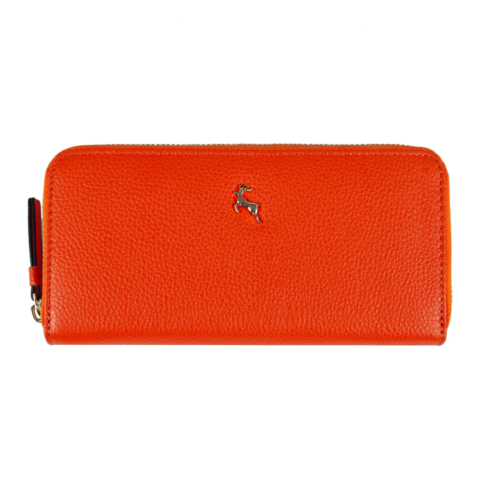 Шкіряний жіночий гаманець Ashwood J51 MANDARIN (Мандарин) 