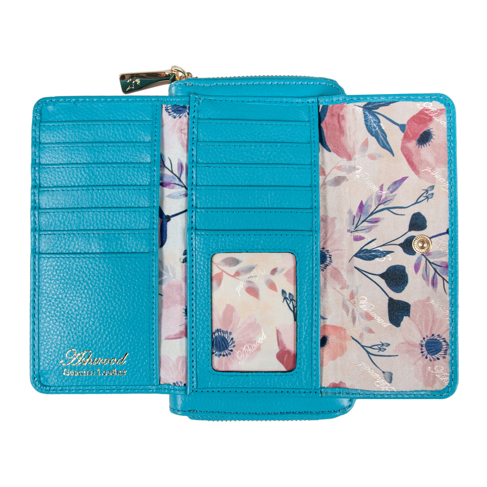 Кошелек женский Ashwood J54 BLUE ATOLL (Синий)