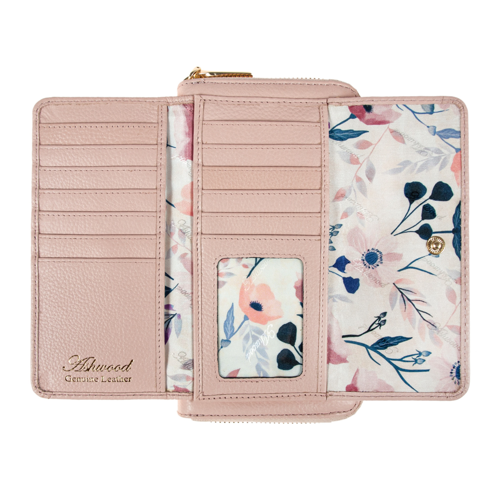 Женский кожаный кошелек Ashwood J54 PEACH WHIP (Персиковый) 