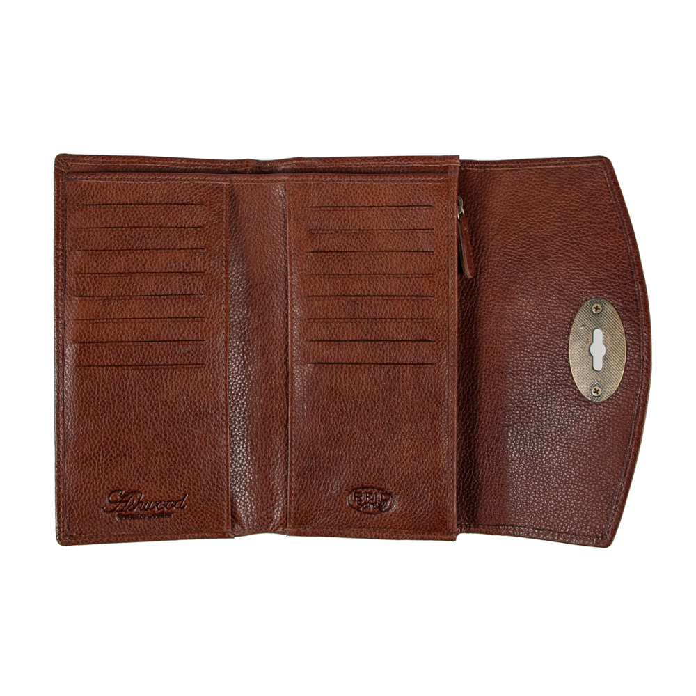 Жіночий шкіряний гаманець Ashwood M05 COGNAC (Конячний)