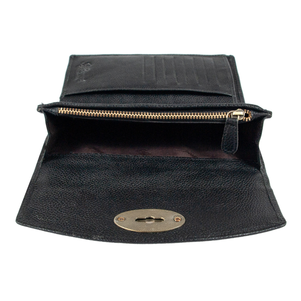 Шкіряний жіночий гаманець Ashwood M05 BLACK (Чорний)