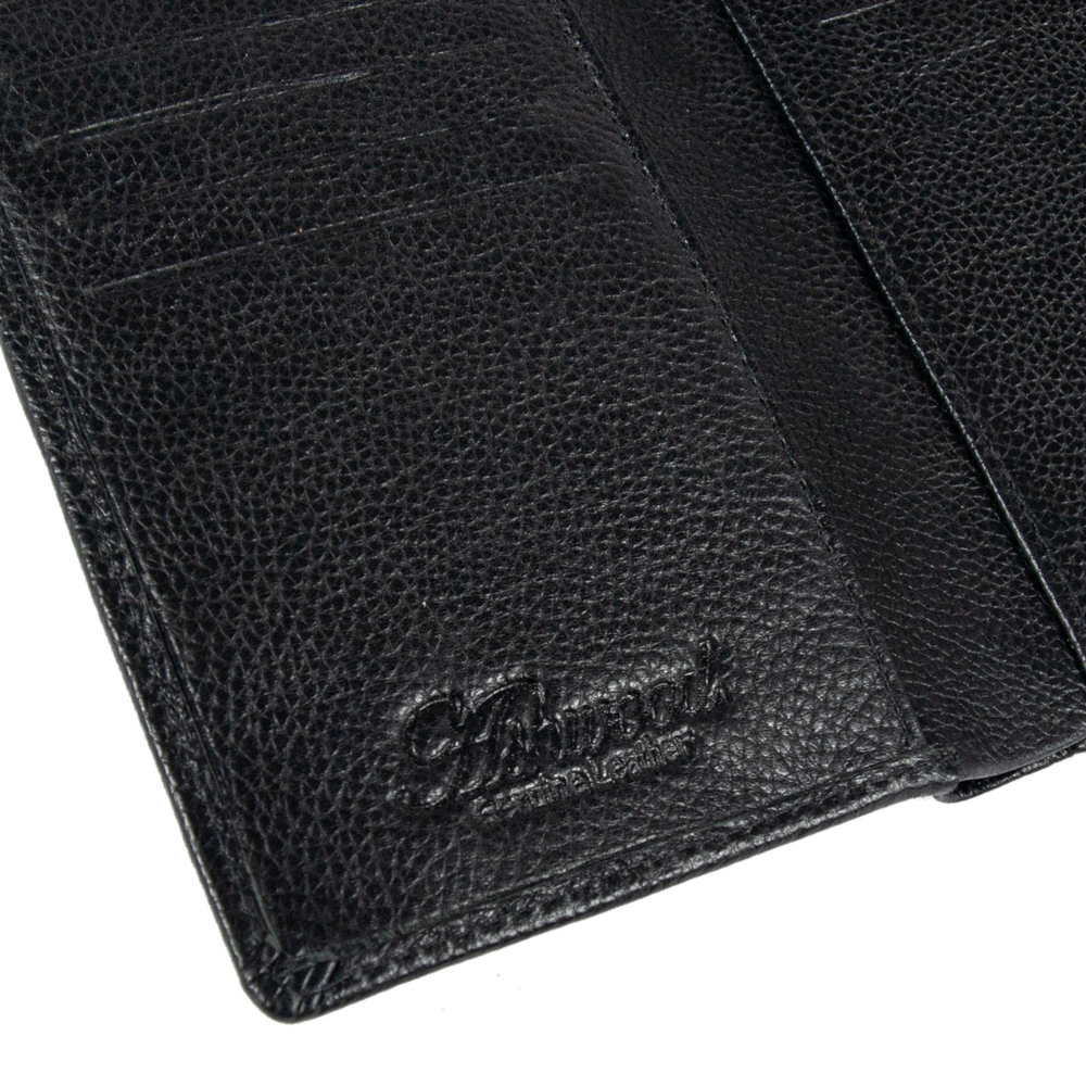 Шкіряний жіночий гаманець Ashwood M05 BLACK (Чорний)