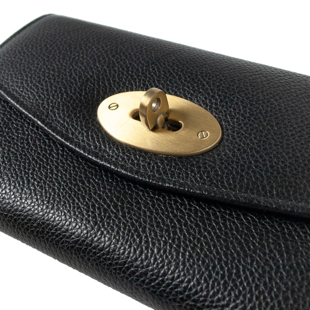 Шкіряний жіночий гаманець Ashwood M05 BLACK (Чорний)