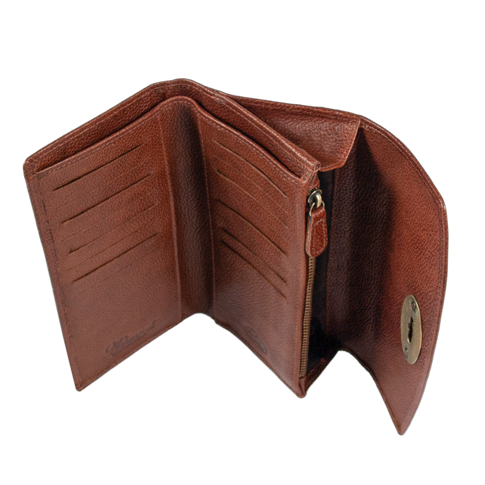 Жіночий шкіряний гаманець Ashwood M05 COGNAC (Конячний)