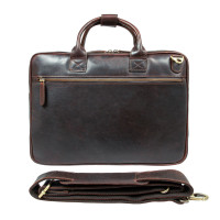 Сумка мужская для ноутбука Ashwood K46 Brown (Коричневый)