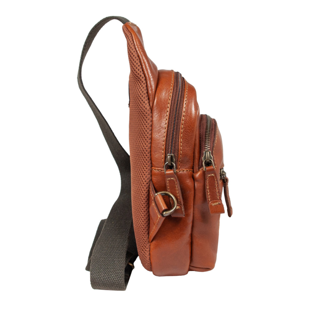 Cумка нагрудная Ashwood 8147 TEMPONADO TAN (Рыжий)