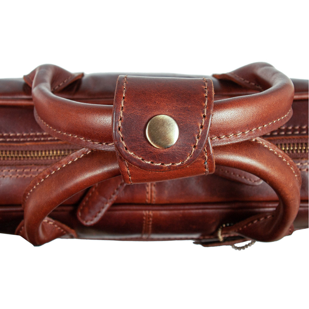 Сумка мужская для ноутбука Ashwood K46 Chestnut (Каштановый)
