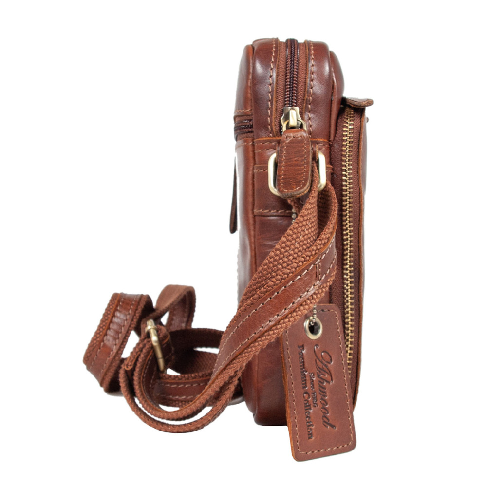 Cумка мужская Ashwood K41 Chestnut (Каштановый)