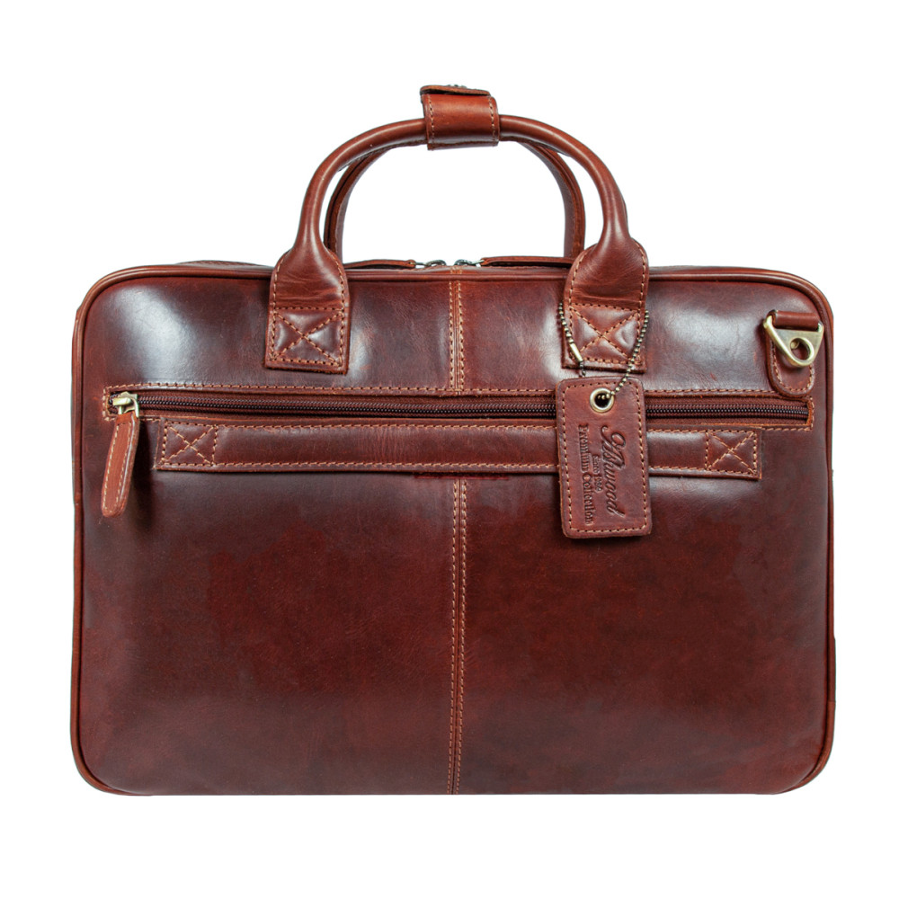 Сумка мужская для ноутбука Ashwood K46 Chestnut (Каштановый)