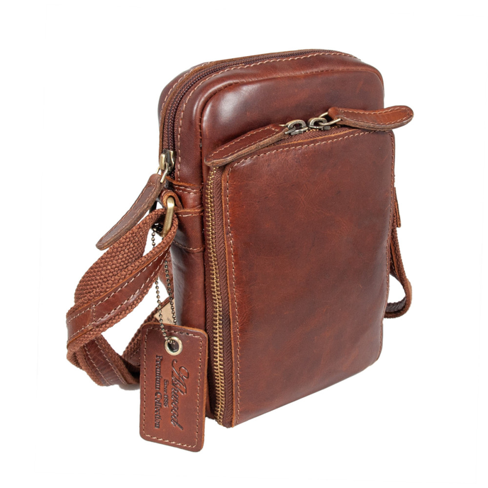 Cумка мужская Ashwood K41 Chestnut (Каштановый)