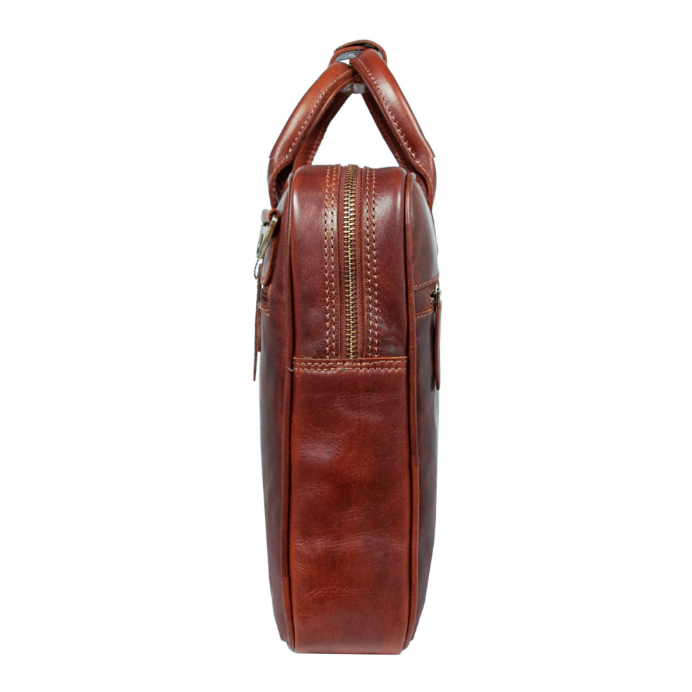 Сумка мужская для ноутбука Ashwood K46 Chestnut (Каштановый)