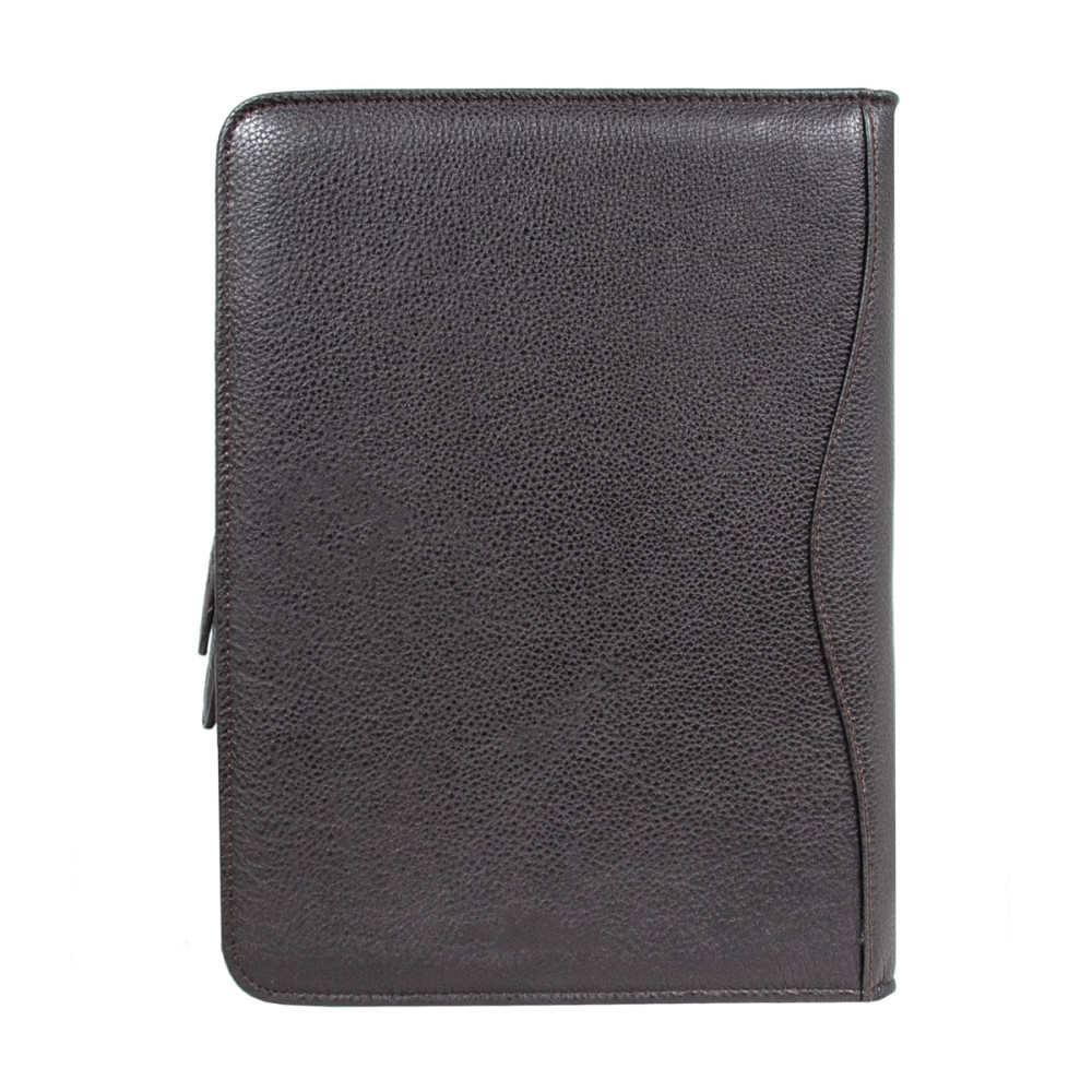 Папка Ashwood A4 ZIP BROWN