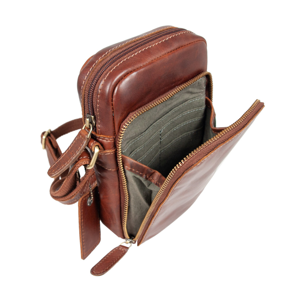 Cумка мужская Ashwood K41 Chestnut (Каштановый)
