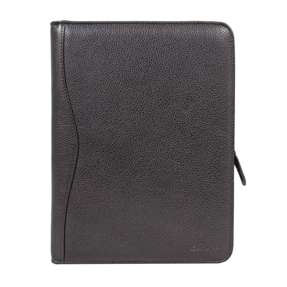 Папка Ashwood A4 ZIP BROWN