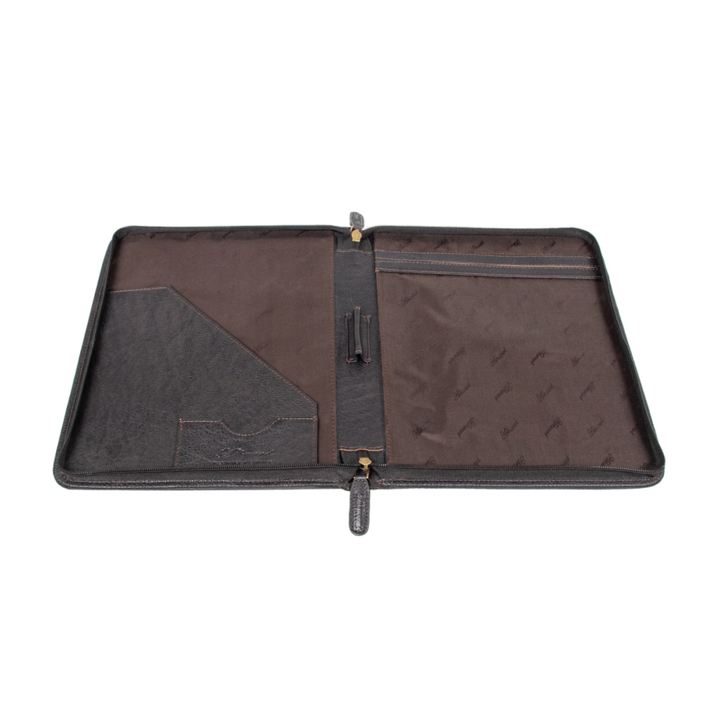 Папка Ashwood A4 ZIP BROWN