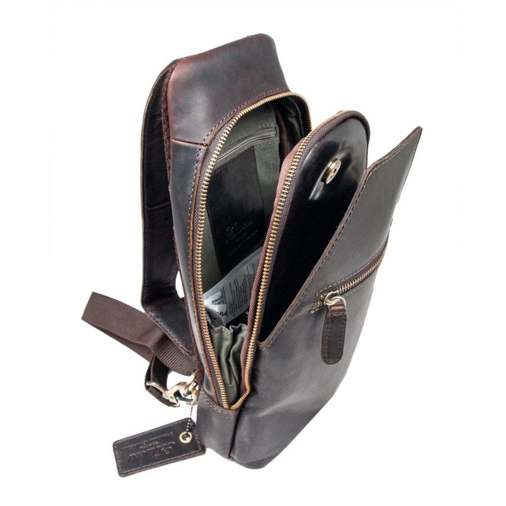 Cумка нагрудная Ashwood K43 Brown (Коричневый)