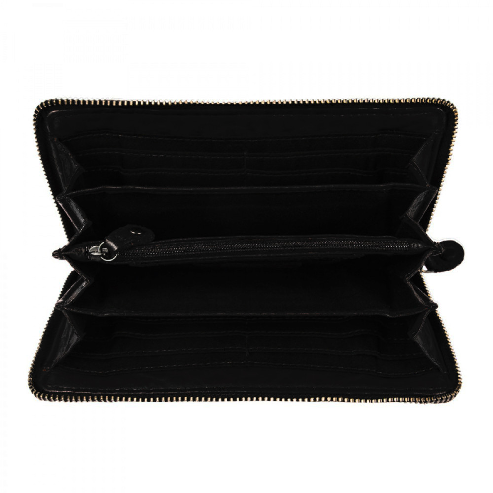Винтажный кошелек женский Ashwood D81 Black (Черный)