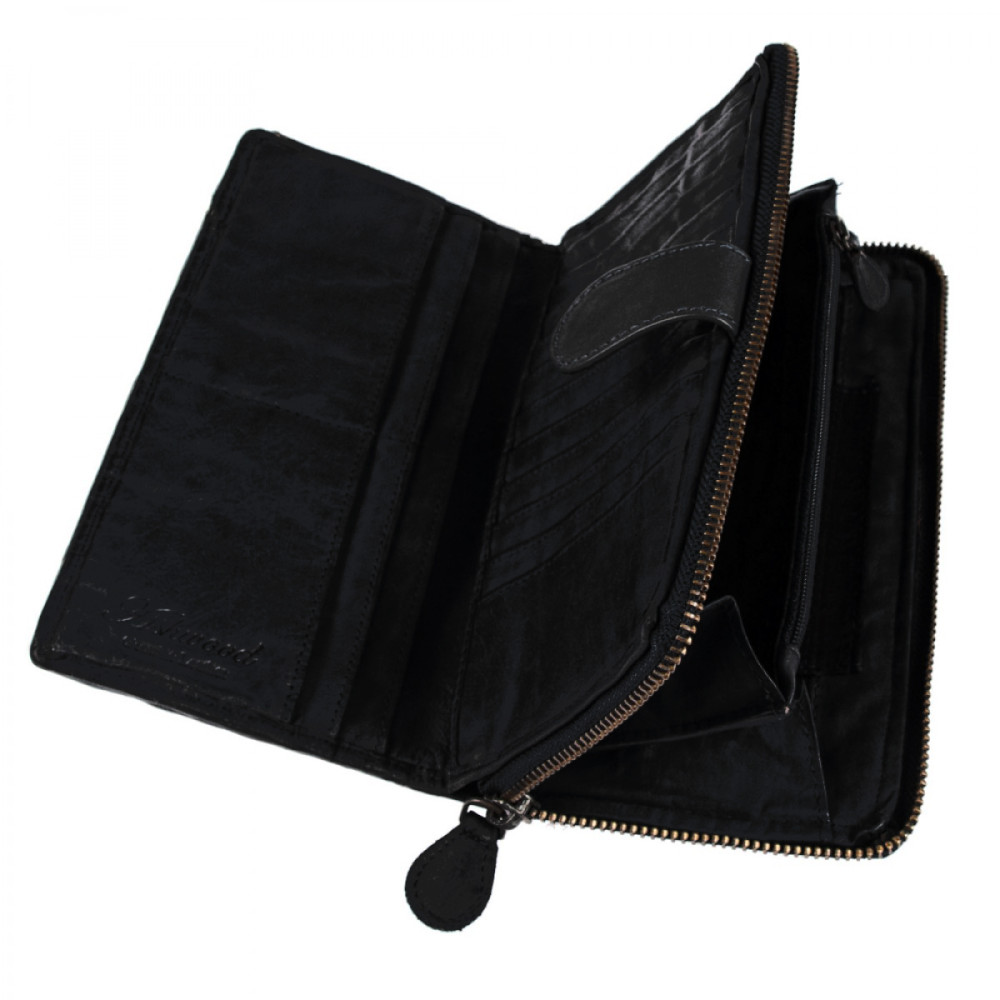 Винтажный кошелек женский Ashwood D84 Black