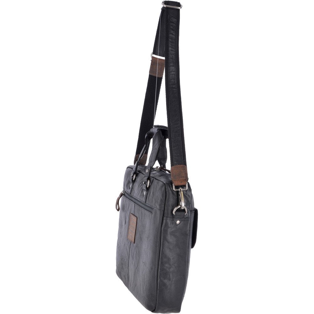 Сумка мужская Ashwood F83 Black/Mud (Черный)