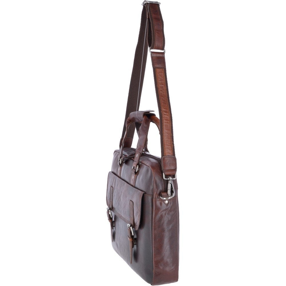 Сумка мужская для ноутбука 15,6 Ashwood F83 Brandy (Коричневый)