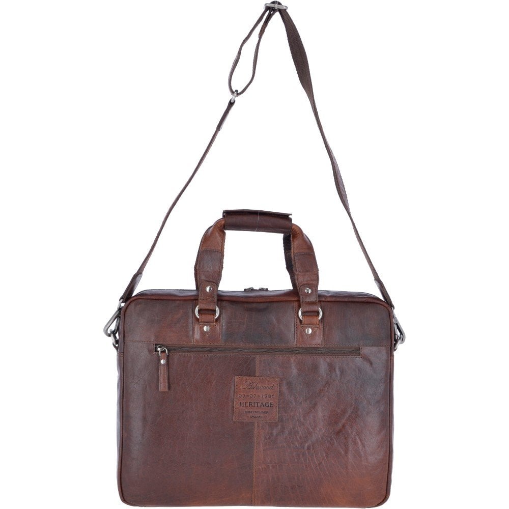 Сумка мужская для ноутбука 15,6 Ashwood F83 Brandy (Коричневый)