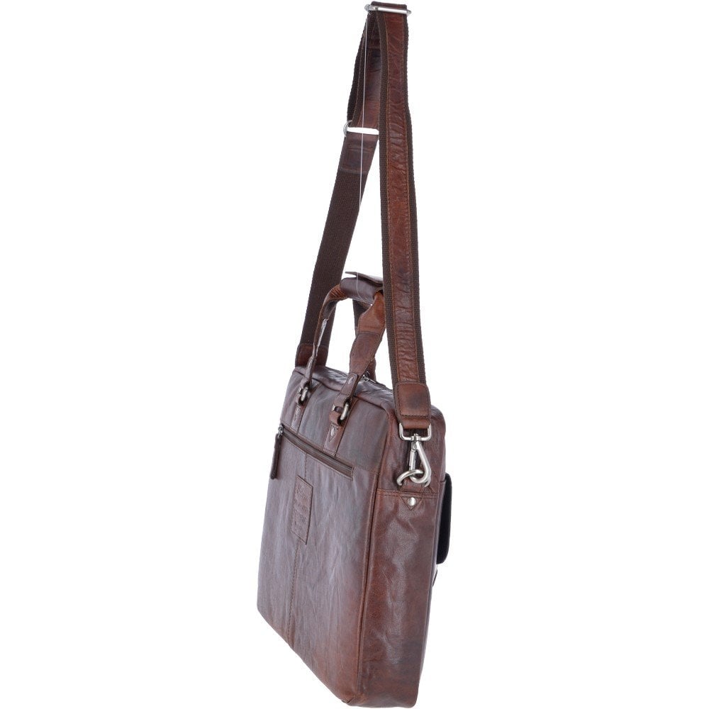 Сумка мужская для ноутбука 15,6 Ashwood F83 Brandy (Коричневый)