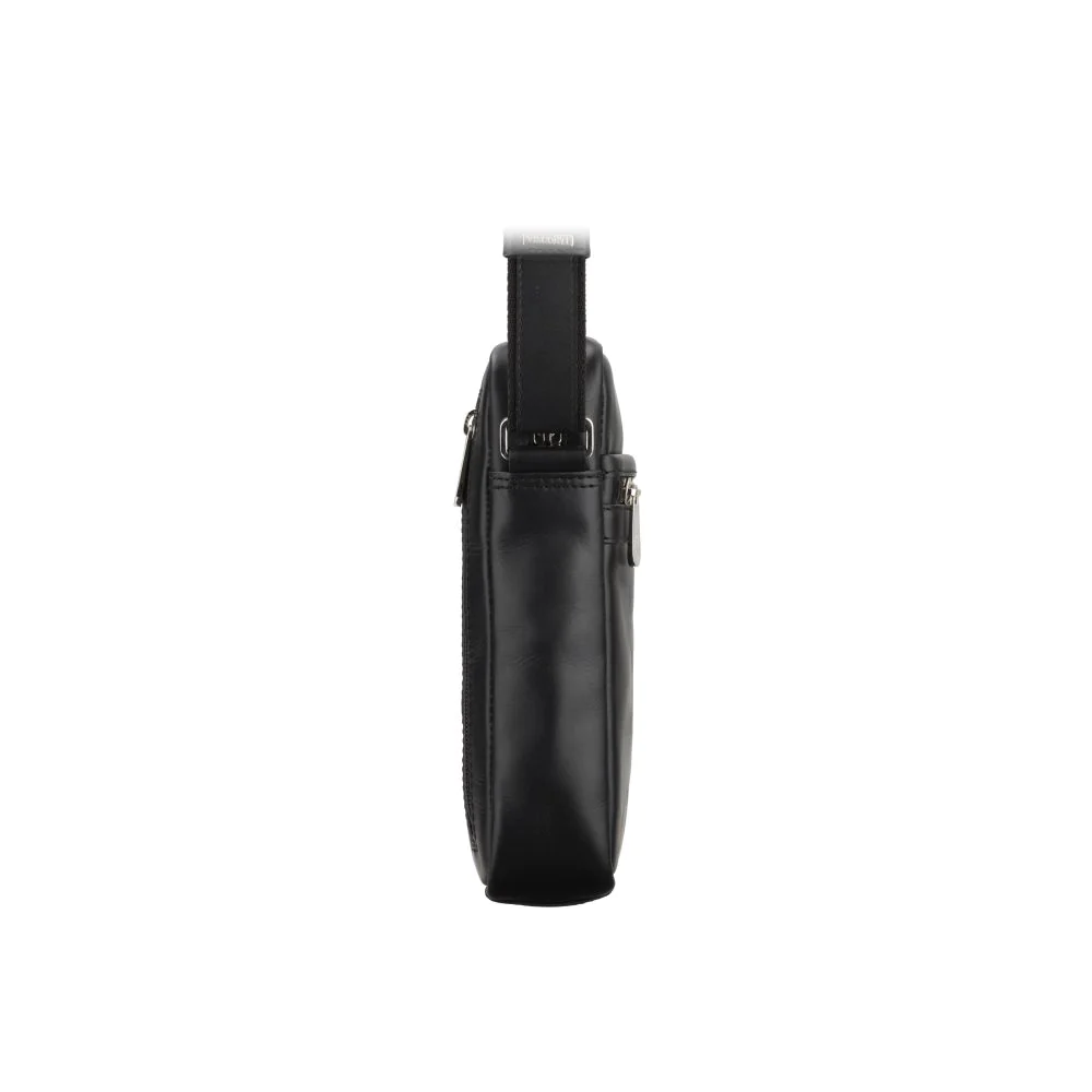 Мужская кожаная сумка мессенджер через плечо Visconti TC66 Colt (Black)