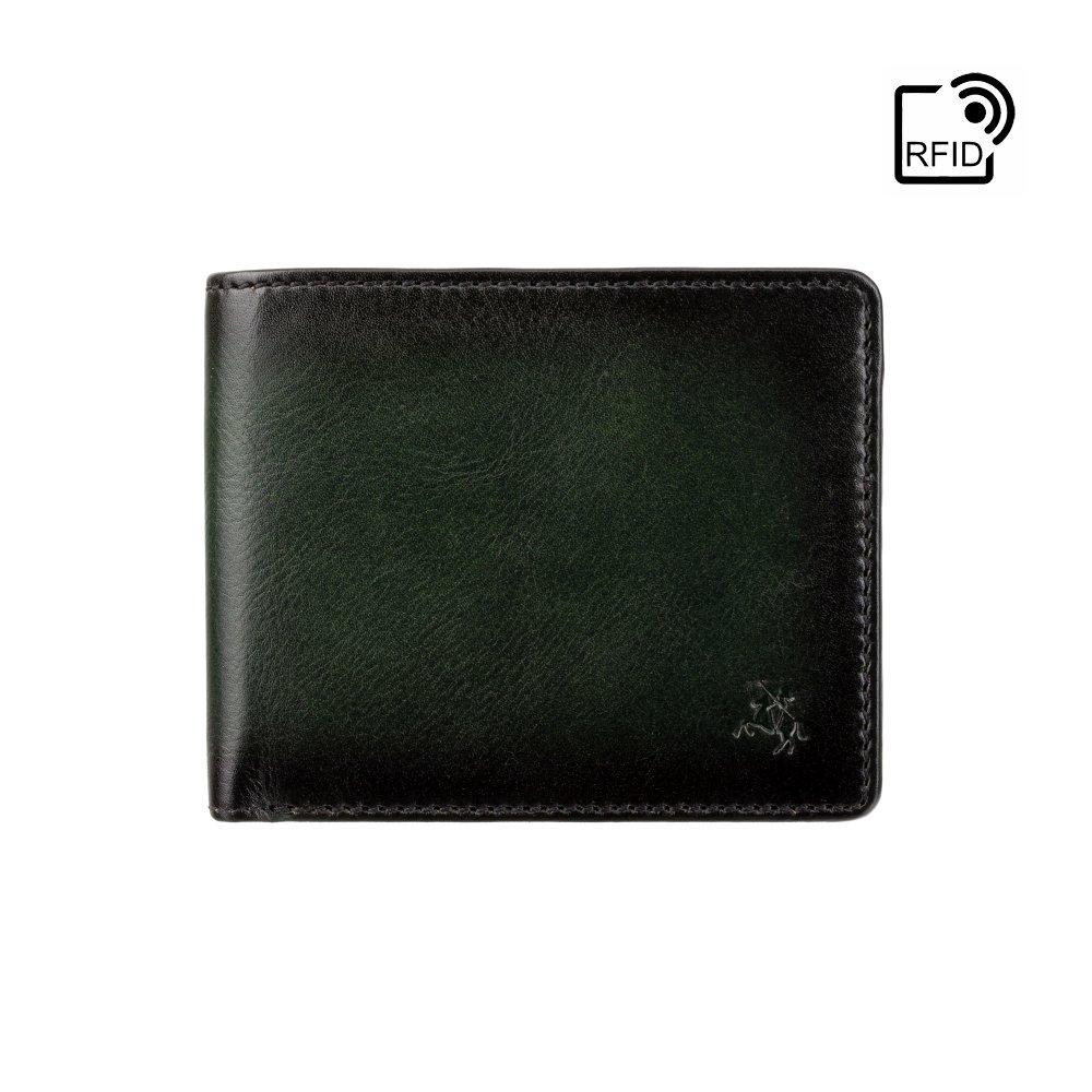 Мужской кожаный кошелек Visconti AT60 Tap-n-Go c RFID Arthur (Burnish Green)