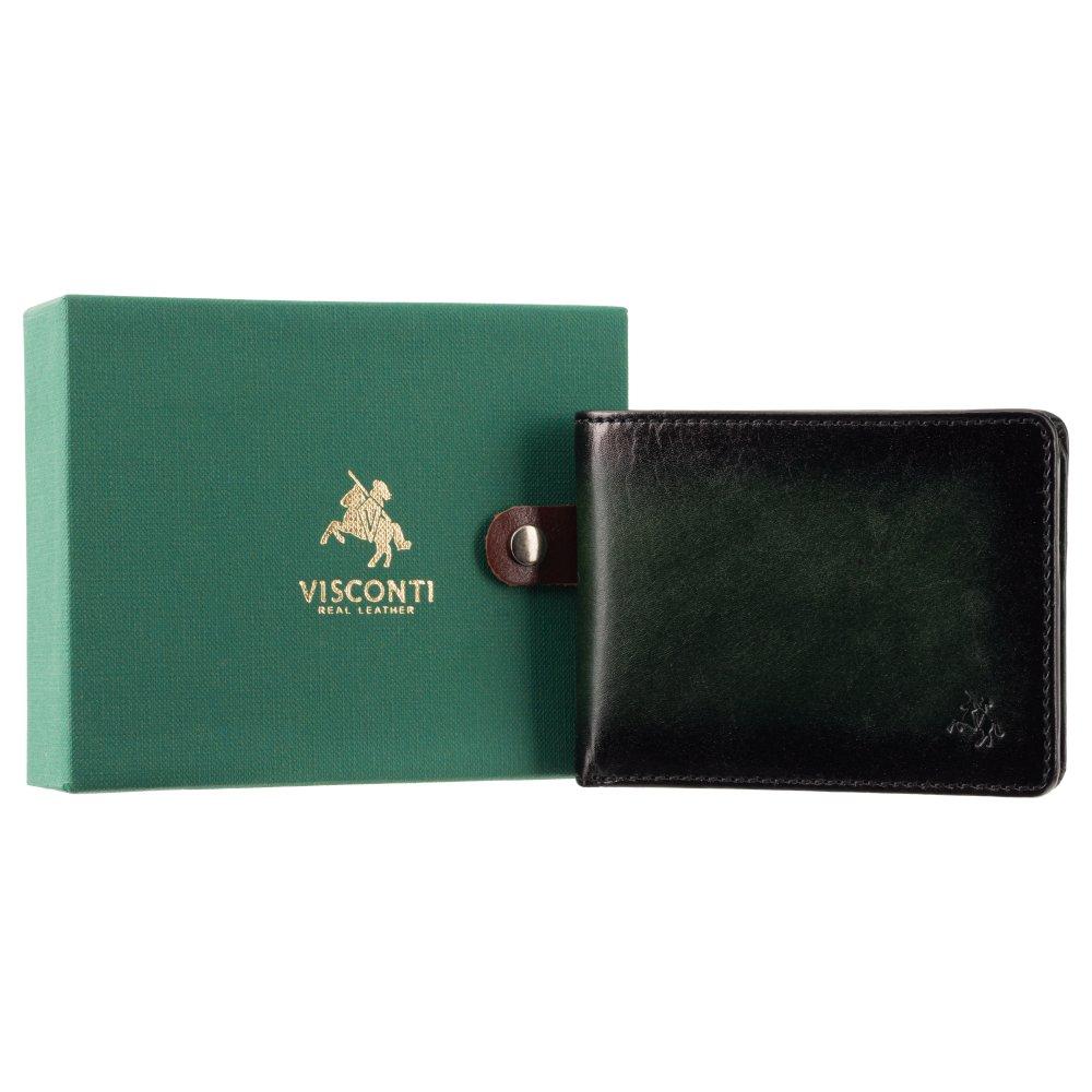 Чоловічий гаманець із монетницею Visconti AT63 Roland c RFID (Burnish Green)
