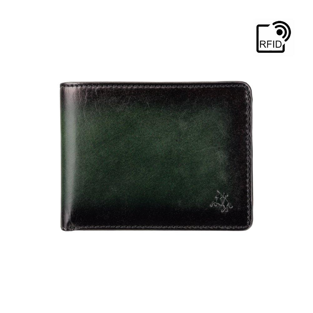 Чоловічий гаманець із монетницею Visconti AT63 Roland c RFID (Burnish Green)
