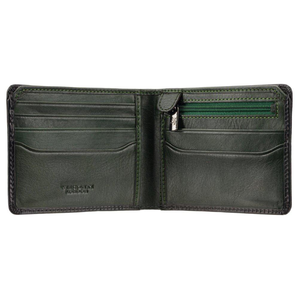 Чоловічий гаманець із монетницею Visconti AT63 Roland c RFID (Burnish Green)