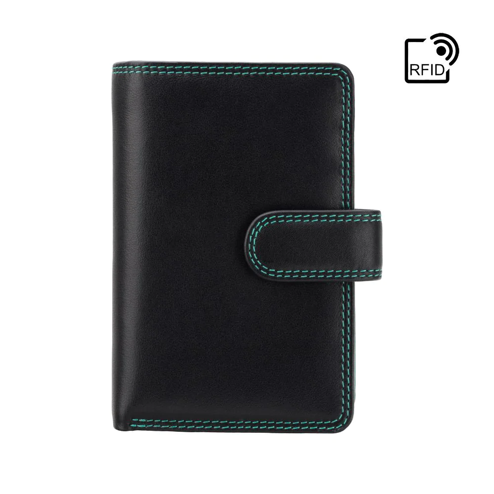 Жіночий шкіряний гаманець Visconti RB51 Fiji із захистом RFID (Black/Rhumba) 