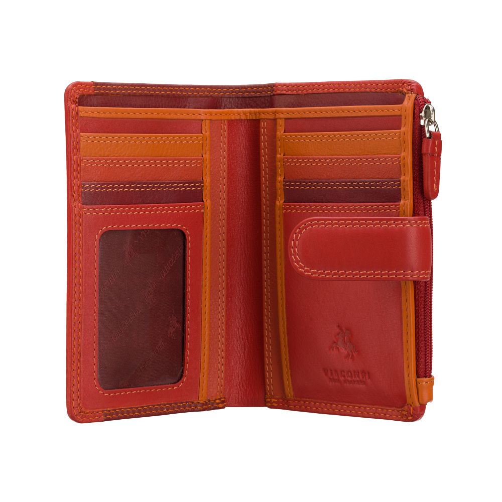 Жіночий шкіряний гаманець Visconti RB97 Cayman (Red Multi)