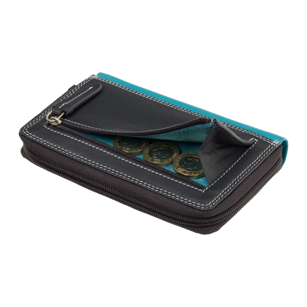 Женский кожаный кошелек Visconti RB98 Aruba (Blue Multi)
